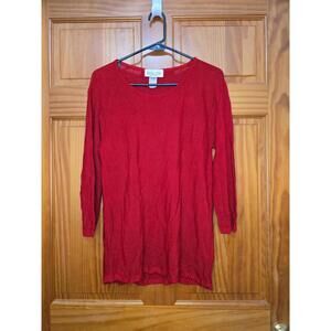 Vintage AVALIN red made in USA Thick knitted sweater Size Small